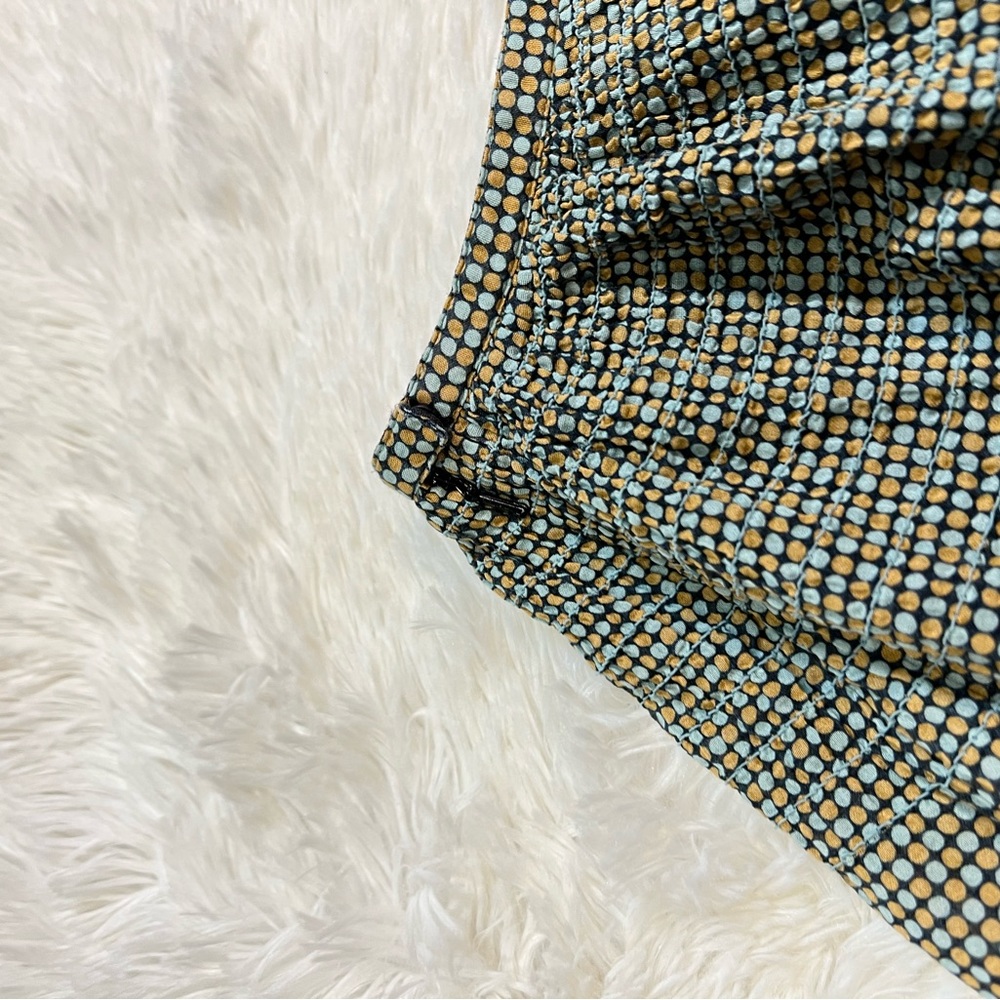 club monaco polka dot black yellow and blue layered mini skirt - Picture 5 of 8